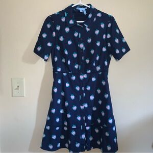 Draper James Cotton Strawberry Print Dress Size 8